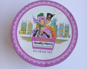 1 lb Quality Street Vintage Tin - Pink and white