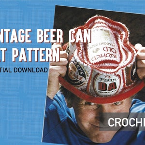 Original 70s Beer Can Hat Crochet Pattern