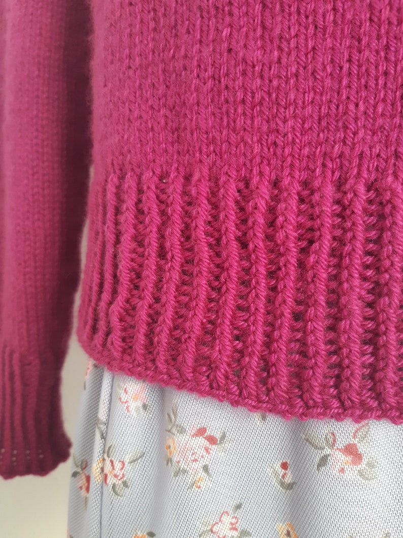 PDF Download Pattern Womens Knitted Parenzo Circular Yoke Lace Sweater