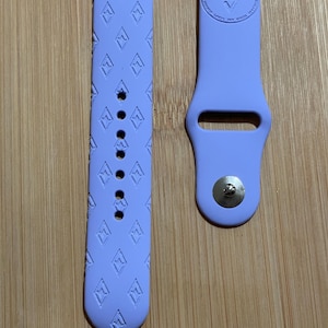 Seventeen k pop themed engraved design on a silicone watch band compatible with Apple Watch and Samsung Galaxy Watch