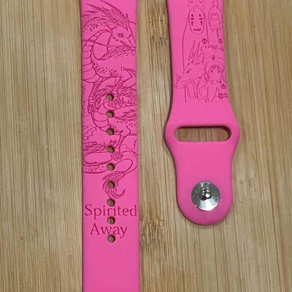Anime Spirted Girl themed engraved Apple and Samsung Galaxy Watch Band