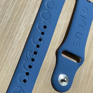 Oneus k pop themed engraved design on a silicone watch band compatible with Apple Watch and Samsung Galaxy Watch