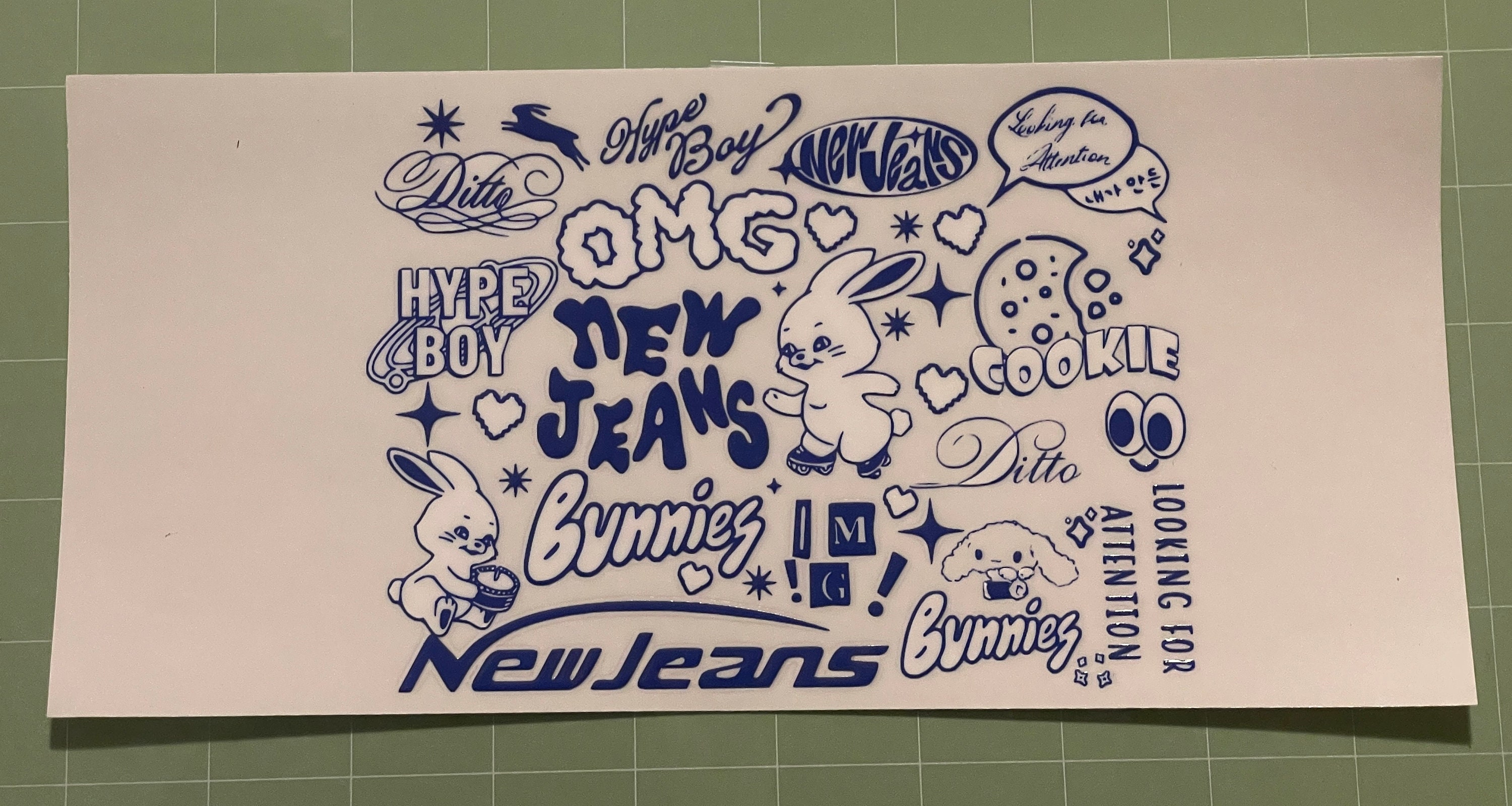K-pop themed UV DTF transfer stickers