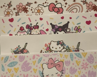 Cute Kitty themed UV DTF transfer stickers
