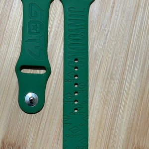 GOT7 k pop bias themed engraved design on a silicone watch band compatible with Apple Watch and Samsung Galaxy Watch