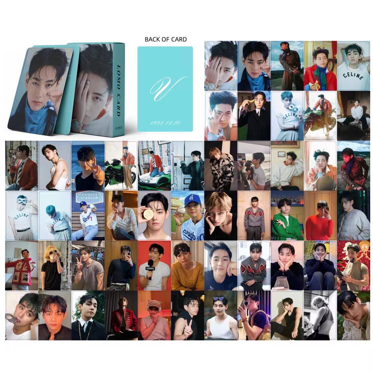 BTS V 55 Pcs Lomo Card - Etsy