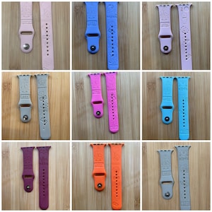 BTS bias k pop themed Engraved design on a silicone watch band compatible with Apple Watch and Samsung Galaxy Watch