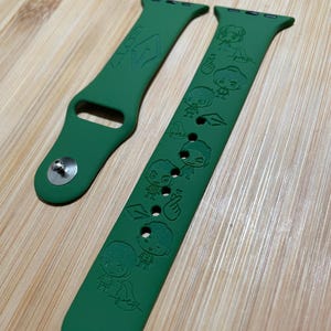 GOT7 k pop themed engraved design on a silicone watch band compatible with Apple Watch and Samsung Galaxy Watch