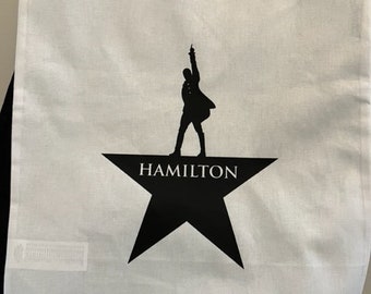 Hamilton Tote bag white with Black Logo