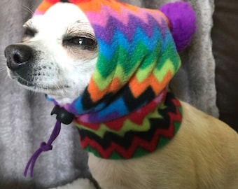 Chihuahua pom pom hat /dog snood/dog hat