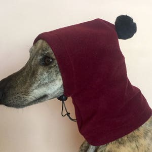 Whippet pom pom hat / dog snood