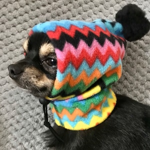 Chihuahua pom pom hat /dog snood/dog hat