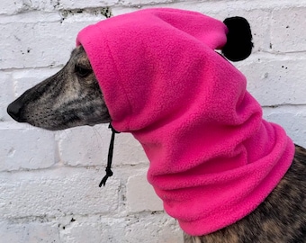 Whippet pom pom hat / dog snood