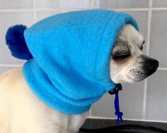 Chihuahua pom pom hat /dog snood/dog hat