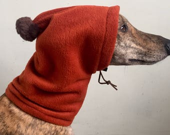 Czapka z pomponem dla charta amerykańskiego / komin dla psa