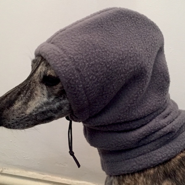 Whippet polar fleece hat/ dog snood