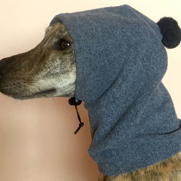 Bonnet Whippet à pompon / Tour de cou pour chien