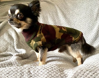 Chihuahua coat /chihuahua fleece housecoat/ jumper