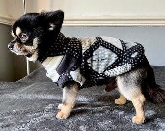 Manteau chihuahua/robe d'intérieur en polaire chihuahua/pull