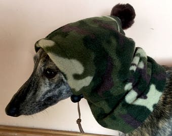 Whippet pom pom hat / dog snood