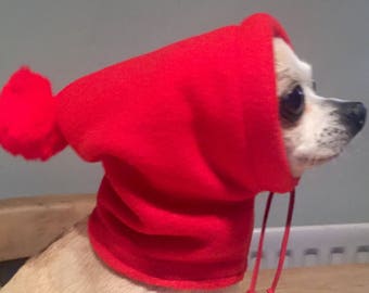 Cappello con pompon per chihuahua/snood per cani/cappello per cani