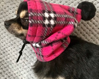 Chihuahua pom pom hat /dog snood/dog hat