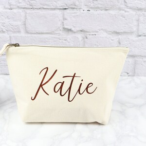 Personalised make up bag, Custom cosmetic bag, Personlised with name, Make up pouch, Travel bag