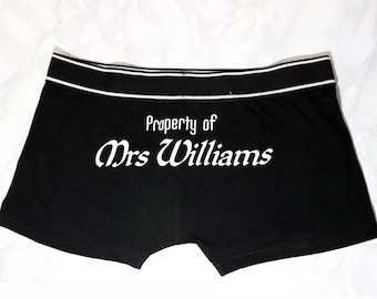 Personalised groom boxers, Custom boxers shorts, Groom boxers, Groom boxer shorts, Wedding underwear, Property off Mrs, Groom underwear