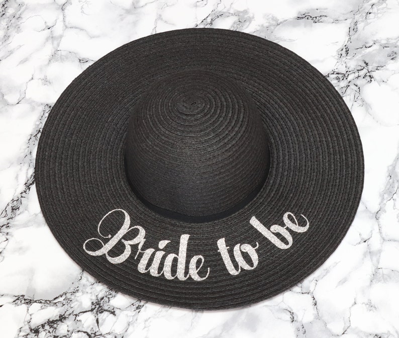 Personalised sun hat, Honeymoon sun hat, Bride beach hat, Straw hat, Mrs floppy hat, Beach wear Hen party hat image 3