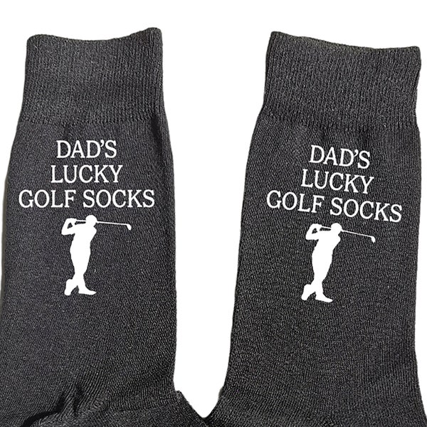 Lucky Golf Socks, Golf Gift, Personalised Novelty Socks, Christmas Stocking Filler, Secret Santa, Dad, Grandad, Husband