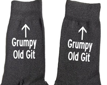 Hombres Gruñón viejos calcetines git Calcetines de broma para él. Secret Santa Socks Stocking Filler