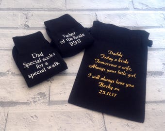 Vater der Braut, Vater der Brautsocken, Vater der Braut Geschenk set, Hochzeitssocken, Hochzeitsgeschenk, personalisiertes Geschenk für Papa