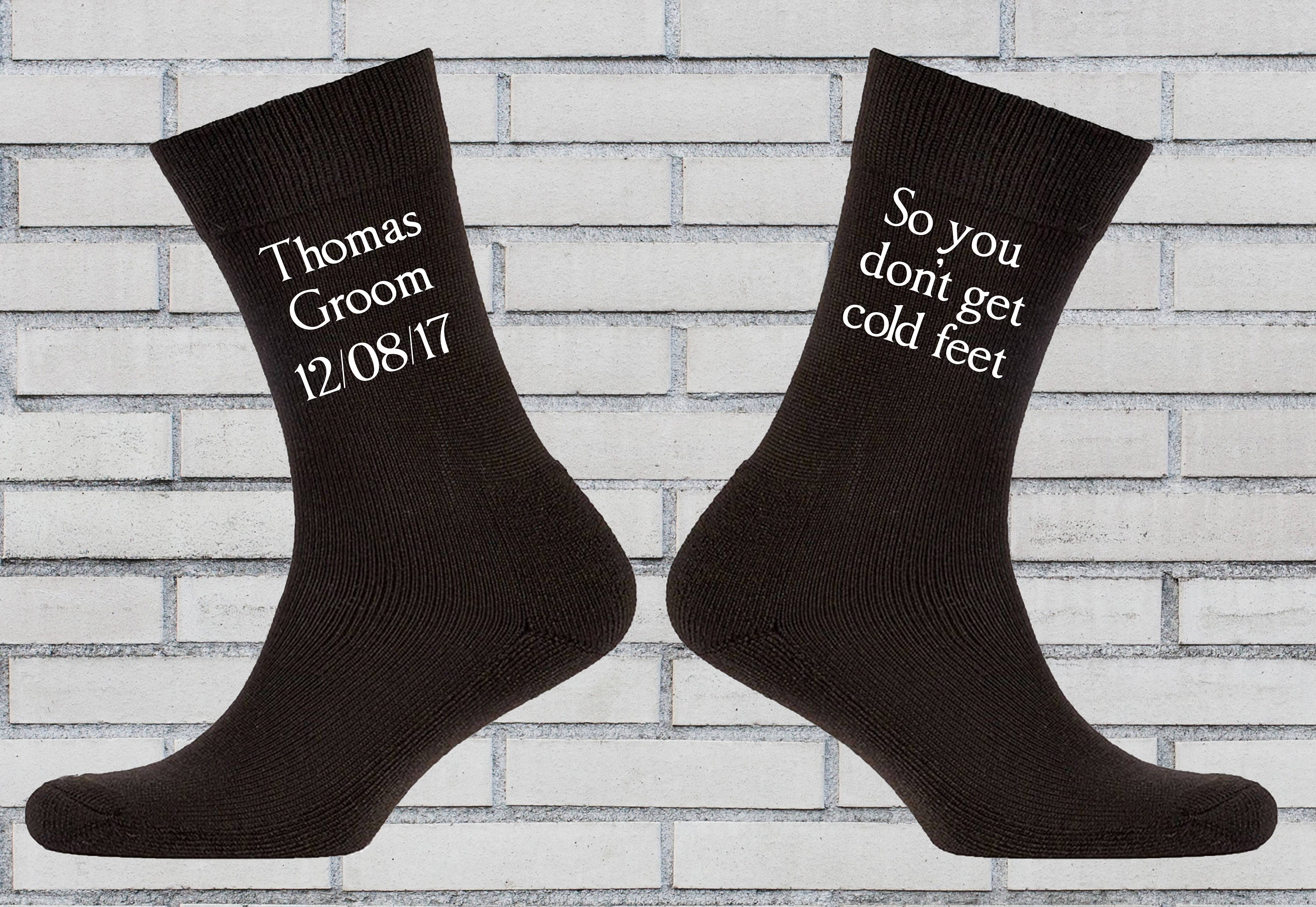 Groom Socks so You Don't Get Cold Feet Personalised | Etsy UK