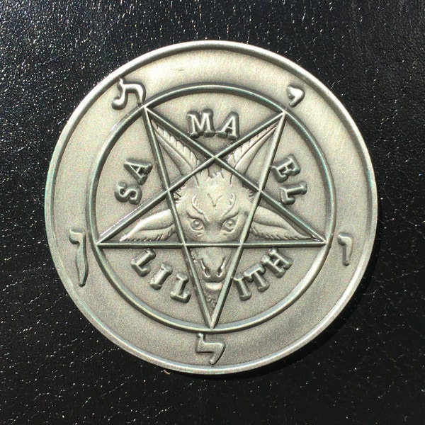 Dark vs Light - Sigil of Baphomet - Sigil of Adam - Magick Coin