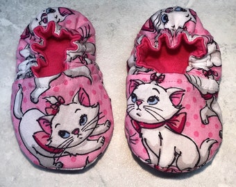 The Aristocats Marie Soft Sole Reversible Crib Shoe, Baby Shoe, Crawler Shoe, Baby Moccasin Baby Gift Baby Reveal Baby Announcement