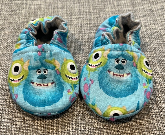 Monsters Inc Sully and Mike Reversible Soft Sole Baby Shoe Crib