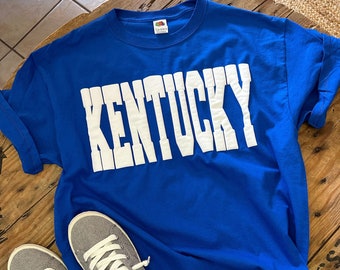 KENTUCKY Puff Block Lettering T-shirt/Kentucky T-shirt /University of Kentucky/Kentucky State/Kentucky Wildcats/Bluegrass State