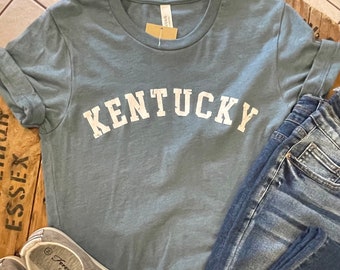 KENTUCKY Steel Blue Tee, Kentucky Shirt, University of Kentucky, Kentucky Wildcats, Wildcats Tee, Bella Canvas, Basketball, Bluegrass State