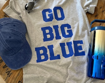 GO BIG BLUE, Kentucky Shirt, University of Kentucky, Kentucky Wildcats, Wildcats Tee, Bella Canvas, Kentucky Basketball - Gray Tee