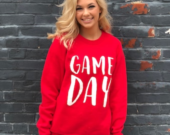 Football Sweatshirt, University of Georgia, UGA, Game Day Sweatshirt, Red Team Shirt, Basketball, Red Football Shirt, University Louisville