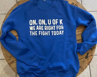 Fight Song Sweatshirt, Football Sweatshirt, University of Kentucky, Game Day Sweatshirt, Blue Team Sweatshirt, Basketball, Blue Football, UK