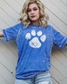 Kentucky Shirt, University of Kentucky, Kentucky Wildcats, Paw Print Shirt, Royal Blue Acid Wash, Wildcats Tee, Bella Canvas, Basketball Mo 