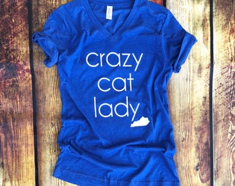 Kentucky Shirt, Kentucky Wildacts, University of Kentucky, Kentucky Basketball, State Tee, Bella Canvas, Kentucky State, Crazy Cat Lady, V