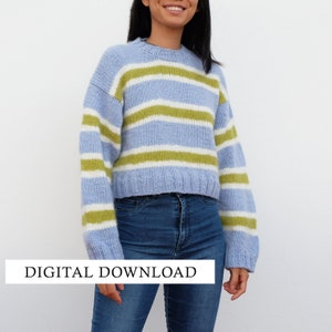 Sofia Sweater | PATTERN DOWNLOAD | Beginner Knitting