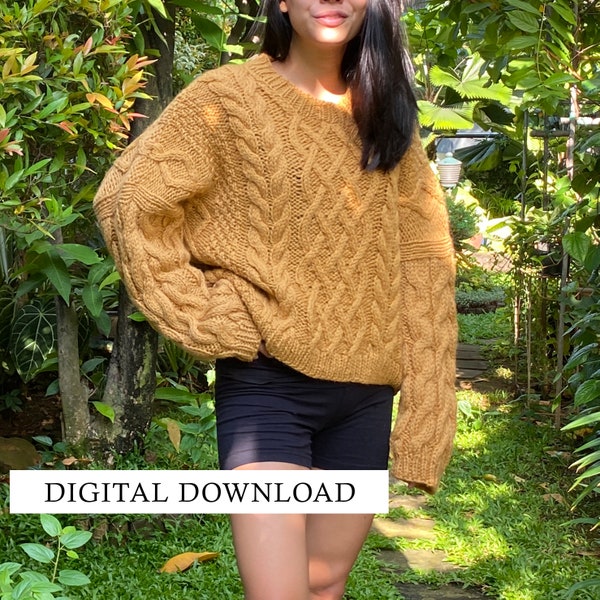 Pullover Nr. 6 Muster | Digitaler Download | Fortgeschrittenes Stricken