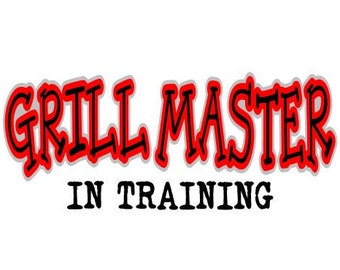 Grillmaster in Training Digital Download SVG Cut File, Vinyl Cutting Design, DXF, Father/Child BBQ Apron