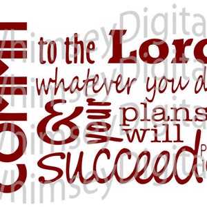 Commit to the Lord your Plans, Graduation Digital Download SVG Cut File, Vinyl Cutting Design, Wall Decor File, for Digital Cutting Machines image 2