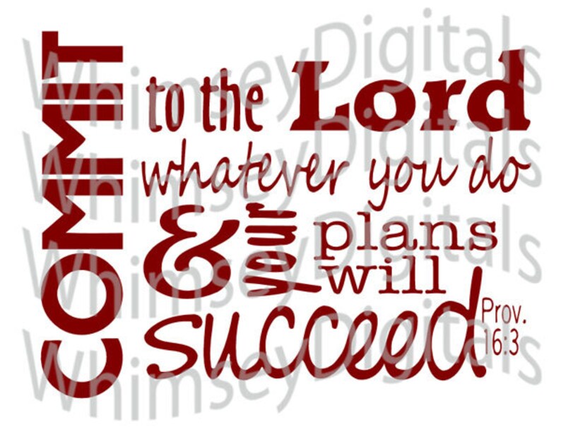 Commit to the Lord your Plans, Graduation Digital Download SVG Cut File, Vinyl Cutting Design, Wall Decor File, for Digital Cutting Machines image 2