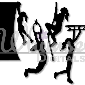 Frau Hindernisparour Mädchen Kriegerin Digitaler Download, SVG-Schnittdatei
