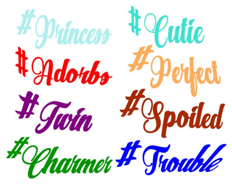 Download Charmer Spoiled Mtc Svg Cut File Baby Romper Hashtag Assortment Adorbs Perfect Tshirt Vinyl Cutting File Fun Bib Cutie Svg Card Making Stationery Papercraft